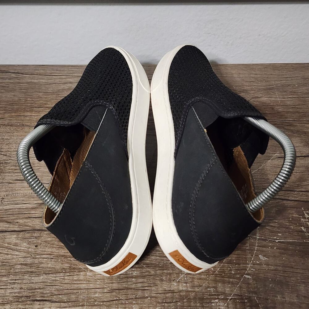 OluKai Pehuea Women's Casual Slip-On Comfort Shoes Sneakers Size 9 Black - Picture 5 of 9